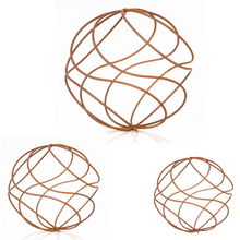 Load image into Gallery viewer, Set of 3 - XL Large & Small - Rusty Metal Garden Spiral Balls