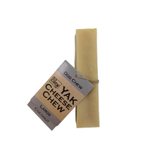 Load image into Gallery viewer, Yak Large Coconut Chew with label, which is attached and reads The Yak Cheese Chew Co.