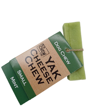 Load image into Gallery viewer, Yak Small Mint Chew with label, which is attached and reads The Yak Cheese Chew Co.