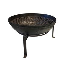 Load image into Gallery viewer, Large Garden Fire Pit BBQ 80cm Indian Fire Bowl With Stand & Grill