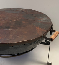 Load image into Gallery viewer, The 80cm fire pit with a fire pit lid on a plain background