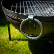 Load image into Gallery viewer, Fire pit showing close up of drop handles for easy carrying