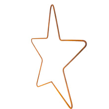 Load image into Gallery viewer, Side view of rustic star garden ornament on a white background