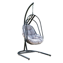 Load image into Gallery viewer, The folding basket swing chair on white background.
