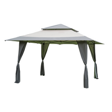 Load image into Gallery viewer, The got It covered 4x4m pop up gazebo grey white background.
