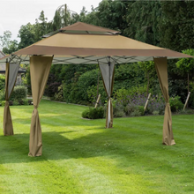 Load image into Gallery viewer, The got it covered pop up gazebo taupe &amp; brown in the garden
