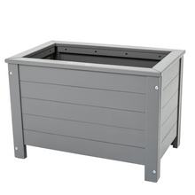 Load image into Gallery viewer, The Florenity Grigio Rectangular Planter in grey on a white background.

