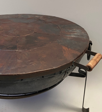 Load image into Gallery viewer, The 80cm fire pit with a fire pit lid on a plain background
