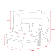 Load image into Gallery viewer, The Titchwell day bed dimensions. 
