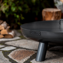 Load image into Gallery viewer, Cook King Bali fire bowl with manufacturers logo on the side. 
