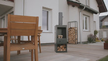 Load and play video in Gallery viewer, A video showing the Rosa outdoor garden stove. 
