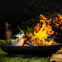 Load image into Gallery viewer, Cook King Dubai fire pit with fire inside 
