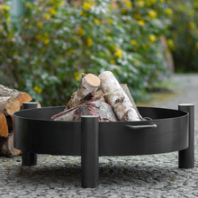 Load image into Gallery viewer, Cook King Haiti 80cm Fire Pit outside with wood inside 
