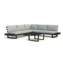 Load image into Gallery viewer, The Ibiza Corner Lounge Set - Lava Grey on a white background.
