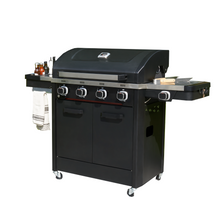 Load image into Gallery viewer, The The Norfolk Grills Infinity 400 Gas 4 Burner with Side Burner on a white background. 

