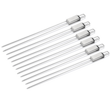 Load image into Gallery viewer, The Norfolk Grills Metal Skewers (6pk) shown on a white background. 
