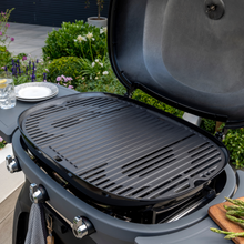 Load image into Gallery viewer, The Norfolk Grills N-Grill bas bbq with lid open and grill. 
