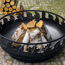 Load image into Gallery viewer, The Cook King Toronto 80cm Decorative Fire Bowl with wooden logs inside 
